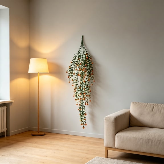 Cheapark 2 Pieces Artificial Eucalyptus Hanging Vine Floral Decor realistic eucalyptus hanging vine for wall ceiling arch doorway natural style home floral arrangement decor Gift