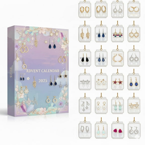 Cheapark 2025 Beautiful Girl Decoration Advent Calendar - 24 Days of Elegant Acrylic Pendants, Festive Christmas Countdown Decor for Home & Holiday Gatherings