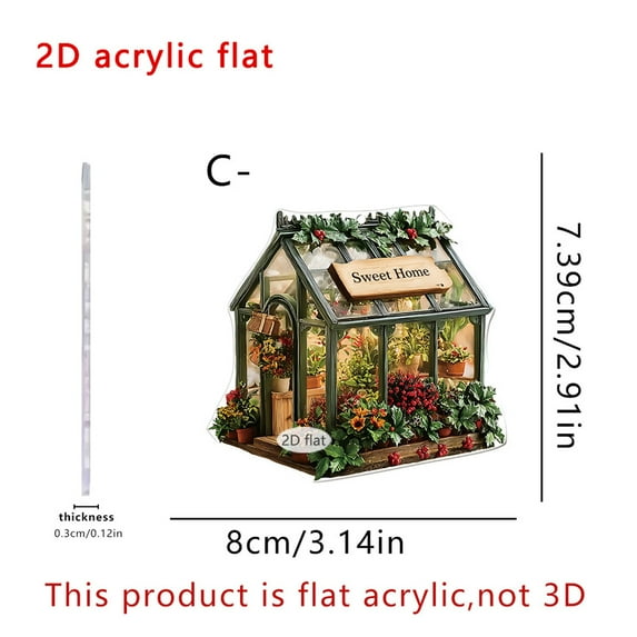 Cheapark 2025 Christmas 2D Flat Decorations - Designed for Bookstore & Flower Shop Xmas Trees, Festive Ornaments for Holiday Ambiance
