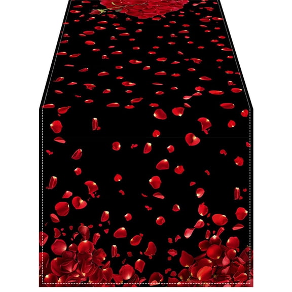 Cheapark 2025 Valentine's Day Placemats - Red Lettering & Flower-Print Thermal Mats, Heat-Resistant & Non-Slip, Perfect for Holiday Dining & Romantic Table Settings