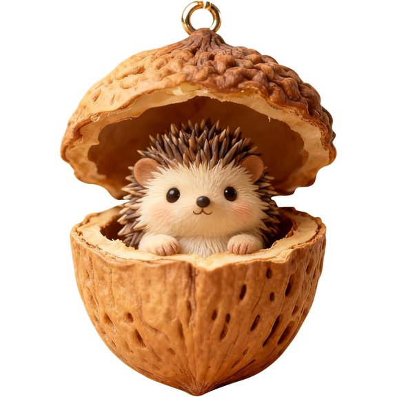 Cheapark 2026 Forest Animals Christmas Ornaments - 2D Acorn & Woodland Creature Prints, Acrylic Hanging Pendants for Xmas Trees, Rustic Home Holiday Decor