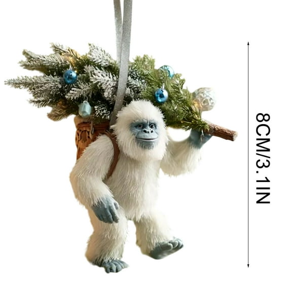 Cheapark 2026 Sasquatch Christmas Ornament - "Myths Meets Holiday Magic" Collection, Unique Wildlife-Themed Decor for Xmas Trees