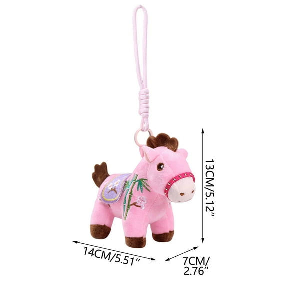 Cheapark 2026 Year of the Horse Embroidered Pony Charm Colorful Ornament Lunar New Year Good Luck Charm Hanging Decoration for