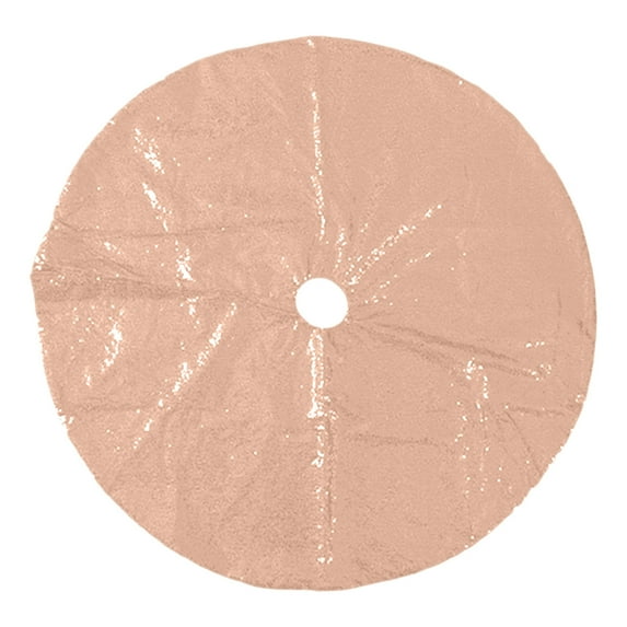 Cheapark 21x21 In Sequins Christmas Tree Skirt - Round Non-Slip Xmas Rug, Sparkling Floor Carpet for Living Room & Bedroom, Festive Tree Base Decor