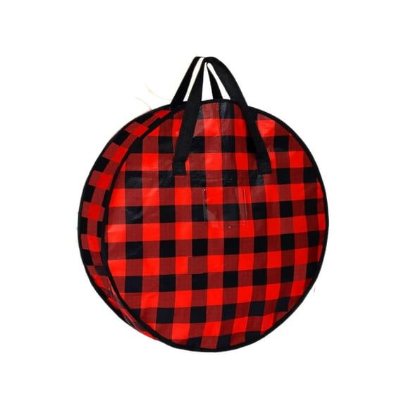 Cheapark 24 Inch Christmas Wreath Storage Bag - Durable Handle-Attached Box, Protective Rack for Festive Wreath Storage