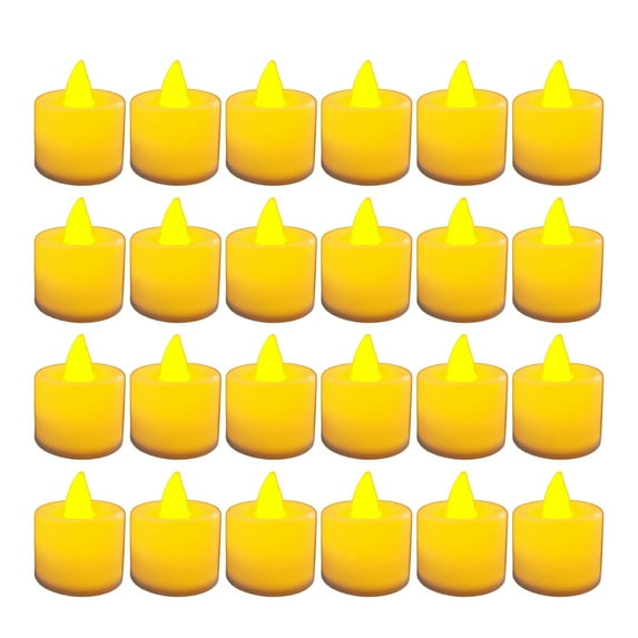 Cheapark 24 Pack Flameless Led Tea Light Candles - Battery Operated Fake Electrics For Votive Wedding Centerpiece, Halloween Christmas Table Decor