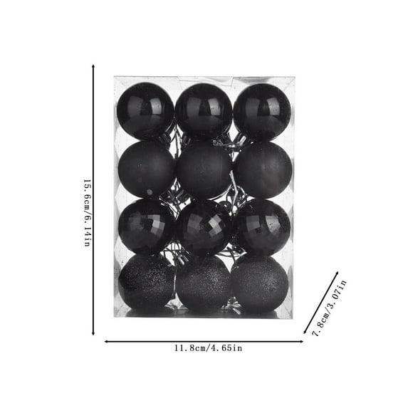 Cheapark 24-Piece Christmas Tree Decoration Set - Bright Sparkling Powder-Coated Plastic Colored Balls & Small Pendants, Festive Ornaments for Xmas Tree Holiday Decor