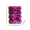 thumbnail image 1 of Cheapark 24-Piece Christmas Tree Ornaments - Bright Sparkling Powder-Coated Plastic Colored Balls & Small Pendants, Festive Holiday Decor, 1 of 6