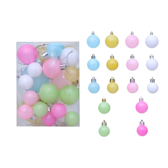 Cheapark 24Pcs Macaron Colored Christmas Balls - Pastel Tone Ornaments, Versatile Decor for Christmas Trees & Other Holiday Party Displays