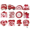 thumbnail image 1 of Cheapark 24pcs Valentine's Day Wooden Hollow Heart Ornaments - P-ink & Red Rope-Hung Decorations with Smooth Finish for Indoor Outdoor Home Tree Party Couple Decor, 1 of 7