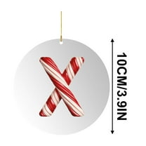 Cheapark 26 Letter Candy Cane Ornaments - Festive Pendants for Tree Hanging, Personalized Decor for Holiday Season