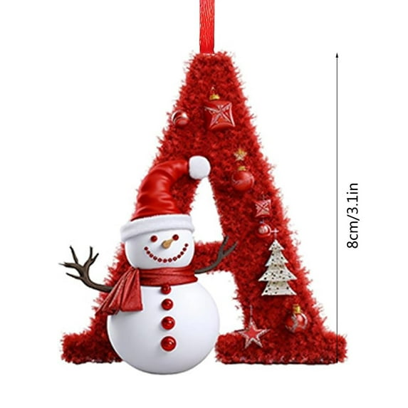 Cheapark 26 Letter Christmas Tree Pendants - Personalized Ornaments for Tree Hanging, Festive Decor for Holiday Season