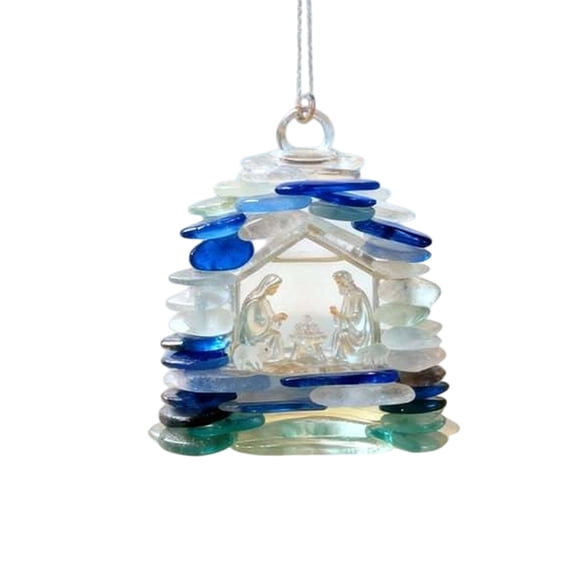 Cheapark 2D Acrylic Nativity Scene Pendant - Christmas Tree Decoration, Delicate Flat Design for Holiday Home and Religious C elebrations