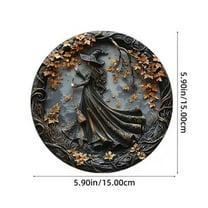 Cheapark 2D Acrylic Witch Decor - Halloween Hanging Ornament For Window Door Garden Magical Theme