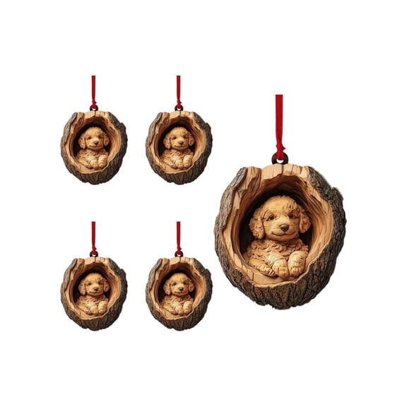 Cheapark 2D Flat Acrylic Christmas Tree Pendant - Compact Festive Design, Lightweight Hanging Ornament for Trees & Home Holiday Displays