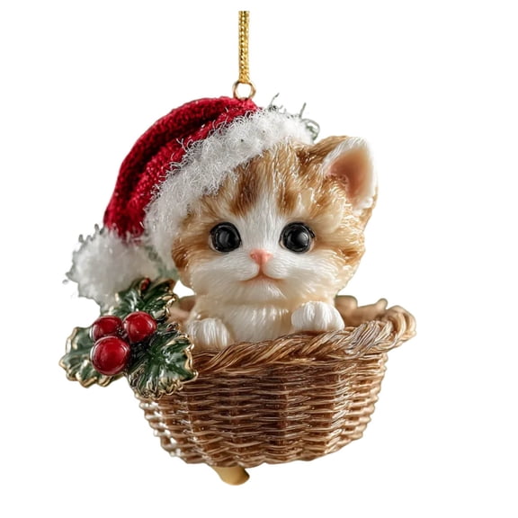 Cheapark 2D Flat Printing Acrylic Christmas Ornaments - Lightweight Hanging Pendants for Xmas Trees, Festive Home Decor, Vibrant Holiday Accents