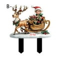 thumbnail image 1 of Cheapark 2D Flat Santa Reindeer Sled Garden Stakes - Outdoor Ground Decor, Festive Winter Props for Yard & Holiday Celebrations, 1 of 5