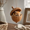 thumbnail image 1 of Cheapark 2D Sleeping Acorn Christmas Hanging Ornament Flat Design Cute Tree Pendant for Xmas Tree Holiday Home Decor Gift, 1 of 7