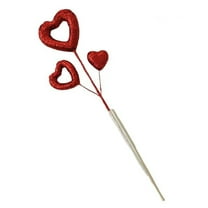 Cheapark 3-Piece Glitter Foam Heart Cutouts - Pink/Red/White Optional - Handmade Bouquet Ornaments For Valentine’S Day & Christmas