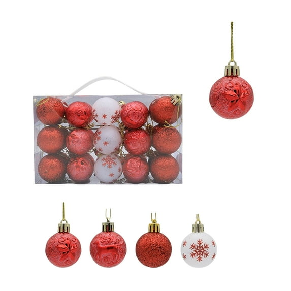 Cheapark 30-Piece Shatterproof Christmas Ball Ornaments Set - Multiple Styles for Christmas Tree & Parties, Festive Decor for Holidays