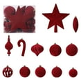thumbnail image 1 of Cheapark 30 Pieces Velvet Christmas Ball Ornaments, Flocked Plastic Xmas Tree Decorations, 2.4 Inch Mixed Colors, 1 of 5
