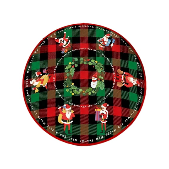 Cheapark 35 Inch Christmas Tree Skirt - Delicate Printed Design, Festive Bottom Decor for Holiday Tree & Home