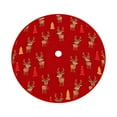 thumbnail image 1 of Cheapark 35 Inch Christmas Tree Skirt - Delicate Printed Design, Festive Bottom Decor for Holiday Tree & Home, 1 of 6