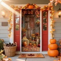 Cheapark 35 X 79 Inch Thanksgiving Door Cover, Wall And Door Decoration, Festival Party Scene, Autumn Harvest Home Accent