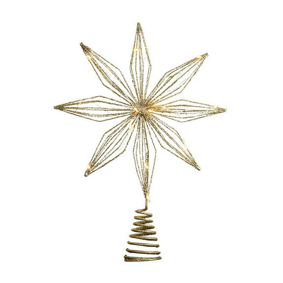 Cheapark 3D Hollow Star Christmas Tree Topper - Lighted Festive Decoration, Elegant Accent for Home Holiday Christmas Tree Decor