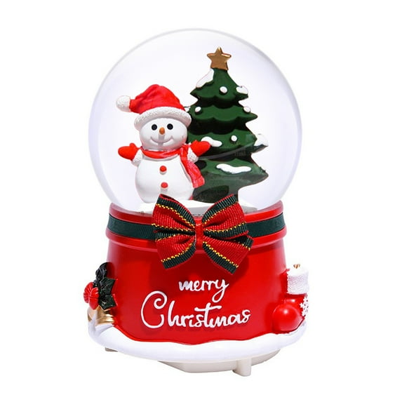 Cheapark 4.3 Inch Christmas Snow Globe - Santa Claus Design with 5-Color Light Change & Music, 100ml Water Decor for Home