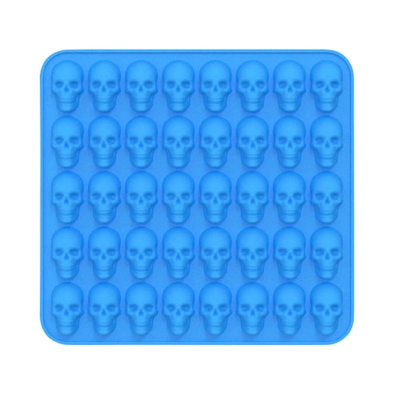 Cheapark 40 Cavity Skull Shaped Ice Cube Tray, Halloween Themed Flexible Ice Mold, Cocktail Drink Party Decoration Ice Maker Gift