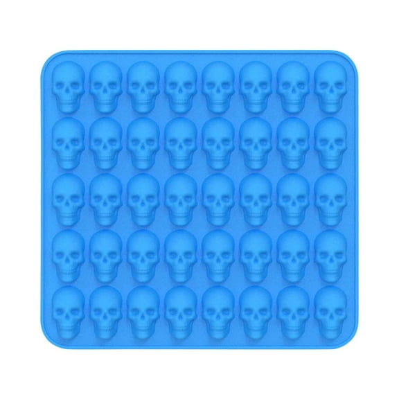 Cheapark 40 Cavity Skull Shaped Ice Cube Tray, Halloween Themed Flexible Ice Mold, Cocktail Drink Party Decoration Ice Maker Gift