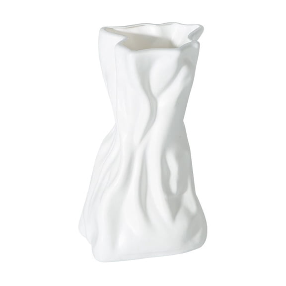 Cheapark 5.91x3.39x2.56in Faux Ceramic Irregular Vase Modern Art Decorative Container For Home Room Table Interior Decoration