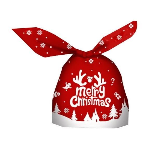 Cheapark 50 Pcs Christmas Ears Candy Bags - Souvenir Gift Bags for Baking, Candy & Snacks, Festive Party Supplies, Adorable Holiday Packaging Decor
