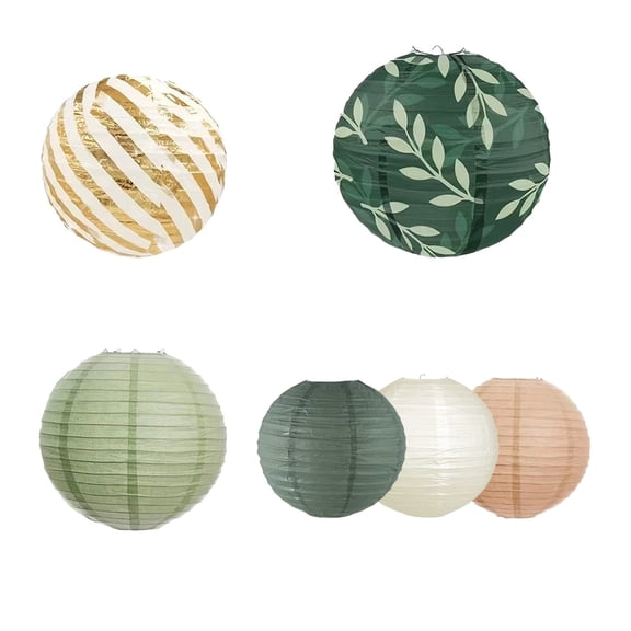 Cheapark 6 Colorful Paper Lanterns & Hanging Ball Lights - Festive Decor for Home, Gatherings, Weddings & Holiday Celebrations