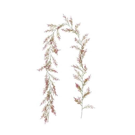 Cheapark 6-Foot Rattan Plastic Pine Needle Green Leaves Decorative Strip - Soft Rubber Festive Garland Holiday