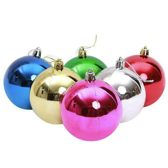 Cheapark 6-Pack Shatterproof Christmas Bauble Balls - Durable Ornaments, Colorful Hanging Decor for Xmas Tree & Holiday Party Accents