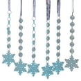 thumbnail image 1 of Cheapark 6 Pcs Acrylic Snowflake Christmas Ornaments - Icicle & Water Drop Pendants For Christmas Trees & Windows, Festive Home Holiday Decor, 1 of 8