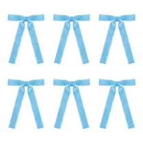 Cheapark 6 Pcs Velvet Christmas Tree Bow Ornaments - Soft Fabric Decor For Xmas Trees & Wreaths, Enhancing Home Holiday Ambiance