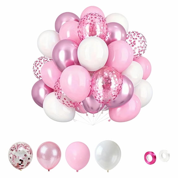 Cheapark 60 Piece Party Inflatable Decorations Kit for Romantic Couples Anniversary Celebration Special Occasion and Festi ve Event Setup