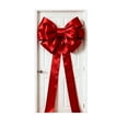 thumbnail image 1 of Cheapark 70.9x35.4 Inch Christmas Door Garland - With Big Bow for Drape/Door Cover, Festive Party Decor for Holiday, 1 of 6