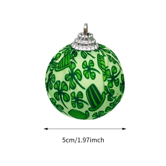 Cheapark 8 Pieces 1.6-2.8 Inches St. Patrick's Day Party Decor Irish Festival Fabric Ball
