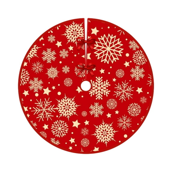 Cheapark 90cm Christmas Tree Skirt - Festive Tree Bottom Cover, Soft Fabric Decor Enhancing Xmas Tree Display & Holiday Ambiance