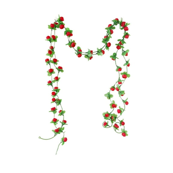 Cheapark 91 Inch Artificial Rose Vines - 2 Pack Lifelike Fake Flower Garland, Perfect for Home Party Wedding Valentine's Day Decor, Durable Long-Lasting Design