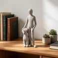 thumbnail image 1 of Cheapark 96、Animal Resin Statue Human and Dog Tabletop Sculpture Art Craft for Office Living Room Rustic Home Ornament Display, 1 of 7