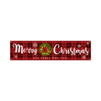 Cheapark 98.42x19.68 Inch Outdoor Christmas Banner - Front Porch & Yard Trim for Holiday Decor, Festive Sign for Xmas Celebrations & Home Exterior