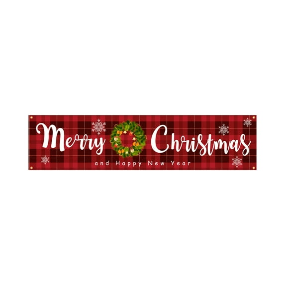 Cheapark 98.42x19.68 Inch Outdoor Christmas Banner - Front Porch & Yard Trim for Holiday Decor, Festive Sign for Xmas Celebrations & Home Exterior