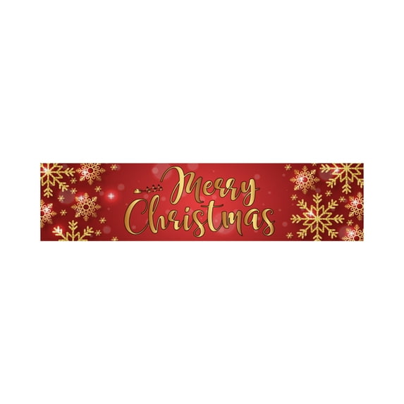 Cheapark 98.42x19.68 Inch Outdoor Christmas Banner - Front Porch & Yard Trim for Holiday Decor, Festive Sign for Xmas Celebrations & Home Exterior