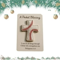 Cheapark A Pocket Blessing Baseball Crosses Edition - Compact Festive Keepsake, Ideal for Holiday Gift Giving & Personalized Decor