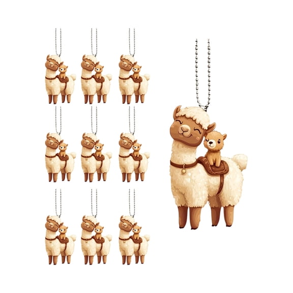 Cheapark Acrylic Creative Lamb Hanging Decor 10PC Car Interior Accessories Pendant For Auto And Home Festival Decoration